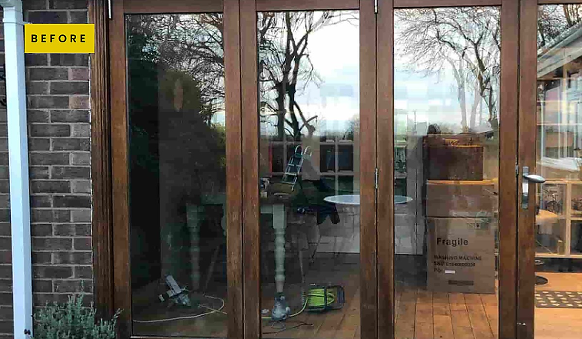 Before UPVC doors and windows were sprayed
